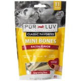 Pur Luv Bacon Mini Bones Dog Treat 6 oz