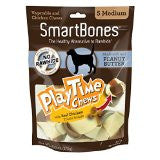 Smartbones Playtime Chews With Real Chicken Treats- Peanut Butter Medium-5 Pack