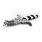 Knight Pet 18-Inch Flat-A-Mals Raccoon Plush Toy for Dogs